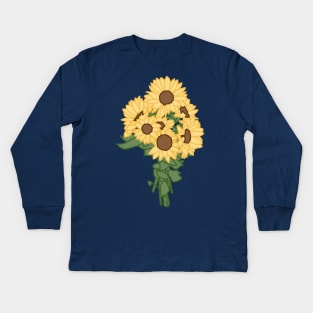 Sunflowers Kids Long Sleeve T-Shirt